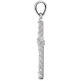 Platinum 1/5 CTW Natural Diamond Cross Pendant